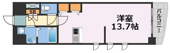 セレッソコート上本町EASTの間取り画像