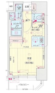 プレサンス中之島公園アティレの間取り画像