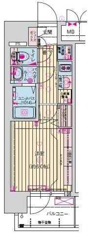 プレサンス桜川グロワールの間取り画像