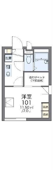 レオパレスやくらの間取り画像
