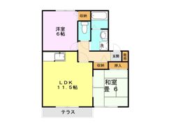 ヴァンベール江越B棟の間取り画像