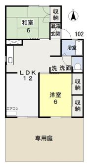 リベルテひらたB棟の間取り画像