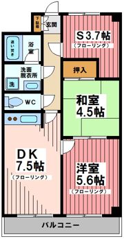 フレアつつじヶ丘の間取り画像