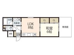 レジデンス天野壱番館の間取り画像