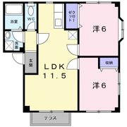 ドミール鳥井Bの間取り画像