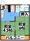 コーポ武山の間取り画像