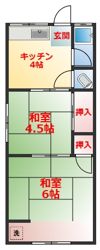 東村アパートの間取り画像