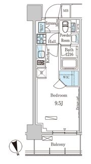 パークアクシス築地の間取り画像
