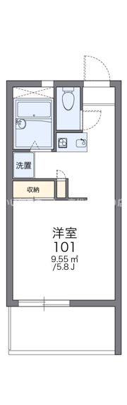 レオパレス栗林の間取り画像