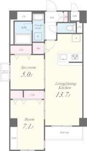 GARDEN COURT A 西高島平の間取り画像