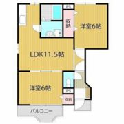 ル・クール邑久D棟の間取り画像