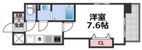 Luxe玉造Ⅱの間取り画像