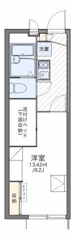 レオパレスクレストタウンBの間取り画像