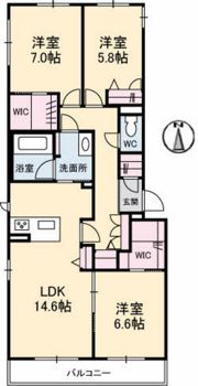 キヨール東原 B棟の間取り画像