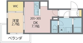 King＆Princess（ｷﾝｸﾞｱﾝﾄﾞﾌﾟﾘﾝｾｽ）1番館の間取り画像
