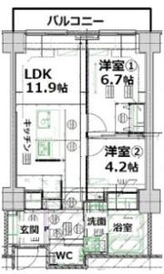 シティコート目黒2号棟の間取り画像