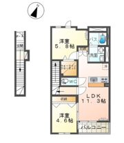 ラピスAの間取り画像