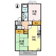 コーポラスITOⅡ Bの間取り画像