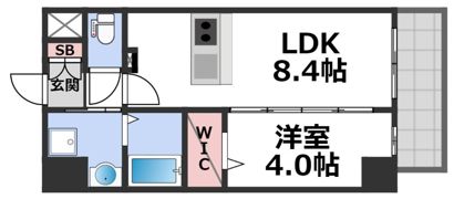 プレサンスOSAKA東中本エシデルの間取り画像