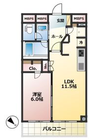 ワイズ八雲都立大の間取り画像