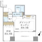 プレミストタワー白金高輪の間取り画像