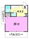 日商ハイツの間取り画像