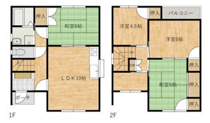 前横山棟割の間取り画像