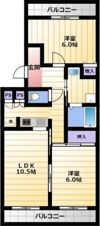 レイクパレス中村Bの間取り画像
