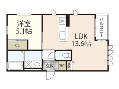 セントラル古江Ⅱの間取り画像