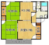 ロイヤルシェル A棟の間取り画像