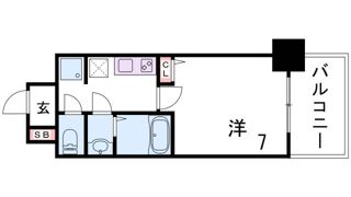 CREST TAPP神戸湊町NOIRの間取り画像