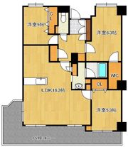オークランド小倉原町通り 202号の間取り画像