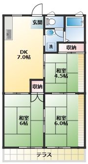 桜ビラB棟の間取り画像