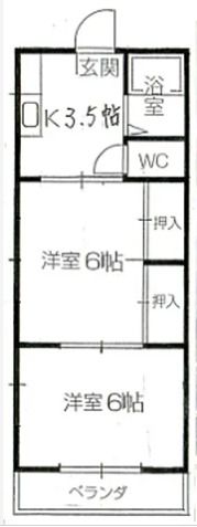 パシフィックハイツ鶴瀬の間取り画像