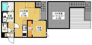 Grandtic Feluca(仮称Grandtic 祇園2の間取り画像