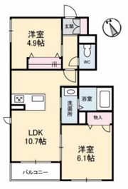 シャーメゾンKの間取り画像