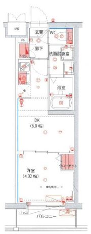 ハーモニーレジデンス新宿四谷の間取り画像