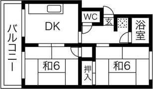 北島コーポラスの間取り画像