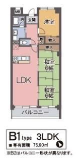 アルカディアン東豊中の間取り画像
