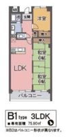 アルカディアン東豊中の間取り画像