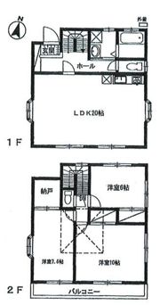 貸家 練馬区石神井台2丁目の間取り画像