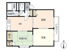 バルヴェール東雲Bの間取り画像