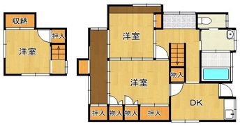 牧山貸家の間取り画像