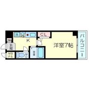 エスリード南森町駅前の間取り画像