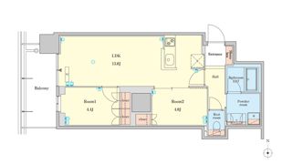 RJR堺筋本町タワーの間取り画像