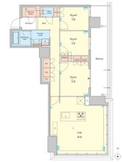 RJR堺筋本町タワーの間取り画像