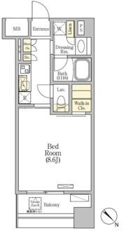 プラージュベイ横濱関内の間取り画像