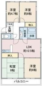 レスカール社台の間取り画像