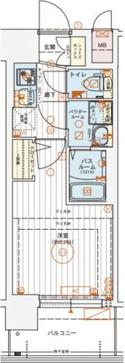 エステムコート新大阪 X VIパルスの間取り画像