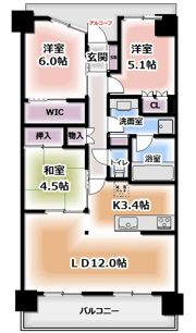 パークホームズノースゲートスクエアの間取り画像